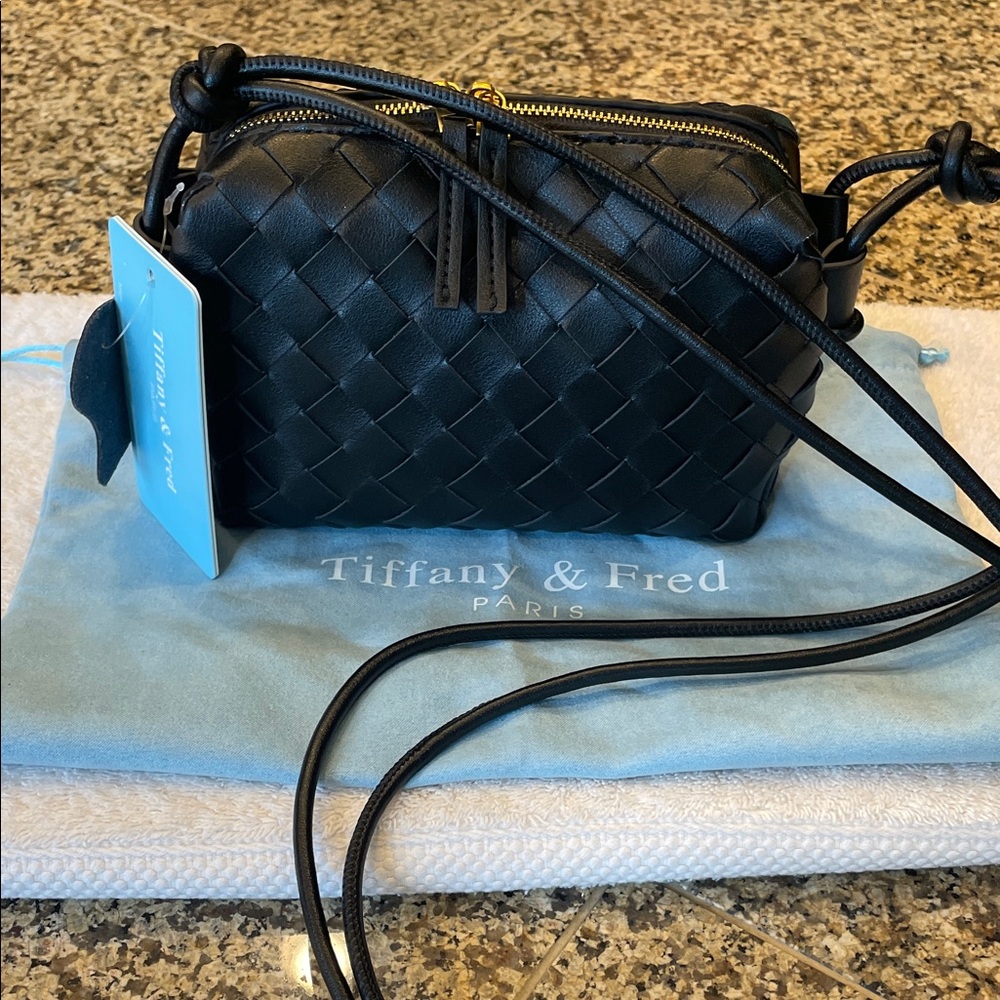 Tiffany & Fred Paris leather woven bag NWT